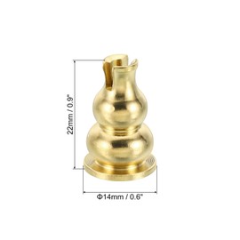 PATIKIL Coil Incense Holder, 2 Pack Brass Incense Burner Stick Holder Incense Stand Base Gourd Type for Yoga Spa Room Home Office, 0.6" Dia. 0.9" Tall