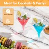 50 Pack Plastic Martini Glasses Disposable 6.3 oz, Detachable Stem