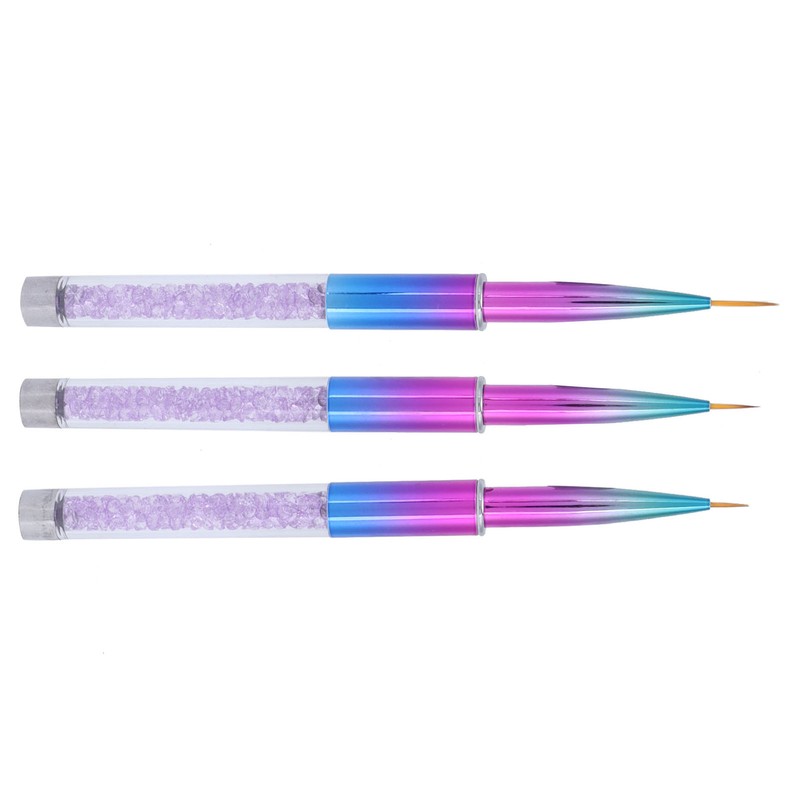 3Pcs Nail Liner Brush Lid Gradient UV Gel Pattern Drawing