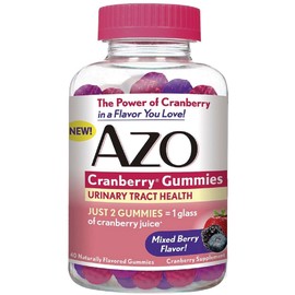 AZO Cranberry Gummies Urinary Tract Health, Mixed Berry 40 ea (Pack of 4)