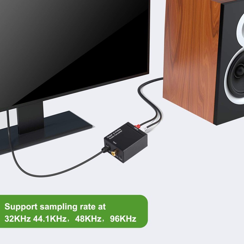 Fahgaer Digital to Analog Audio Converter Digital Optical (SPDIF/Toslink) and