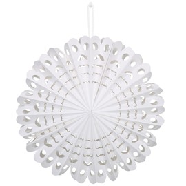 Snowflakes Paper Stars, Size White Paper Snowflakes Christmas Decoration, 45 cm Folding Star Christmas, Flower Shape, Hanging Paper Star Decoration for Winter, Christmas, Wedding, Christening Window