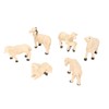 6Pcs Miniature Sheep Figurine Durable Resin Hand Painted UV Protection