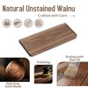 Danpoo Wall Mounted Paper Towel Holder with Natural Walnut Shelf,