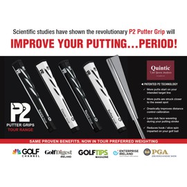 P2 Aware Tour Putter Grip White
