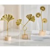 Abirdflyer Gold Leaf Home Decor, Metal Leaf Tabletop Ornament, Set