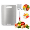 SUHAIMA 100% Pure Titanium Cutting Board with Hook, Double-Sided Available
