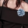 Elegant Satin Fabric Rose Flower Brooch Pin Silk Large Big