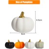 12Pcs White Artificial Pumpkins Bulk Autumn Decoration Set,Thanksgiving Pumpkin Decorations,Decorative