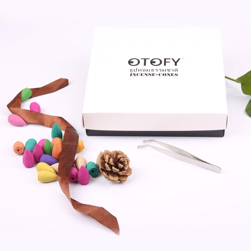 OTOFY Backflow Incense Cones 180 Pcs of 100% Natural Handwork