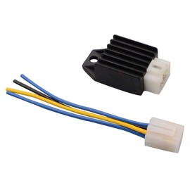 GOOFIT 4 Pin 12V AC Voltage Regulator Rectifier with 4 Wires for Motorcycle ATV Moped Scooter Go Kart