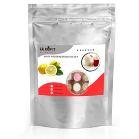 Luxofit Zitrone Whey Eiweiß Pulver, Proteinpulver mit L-Carnitin, fruchtiger Geschmack, geeignet für Muskelaufbau, schnelle und einfache Zubereitung, Made in Germany (1 Kg, Zitrone)