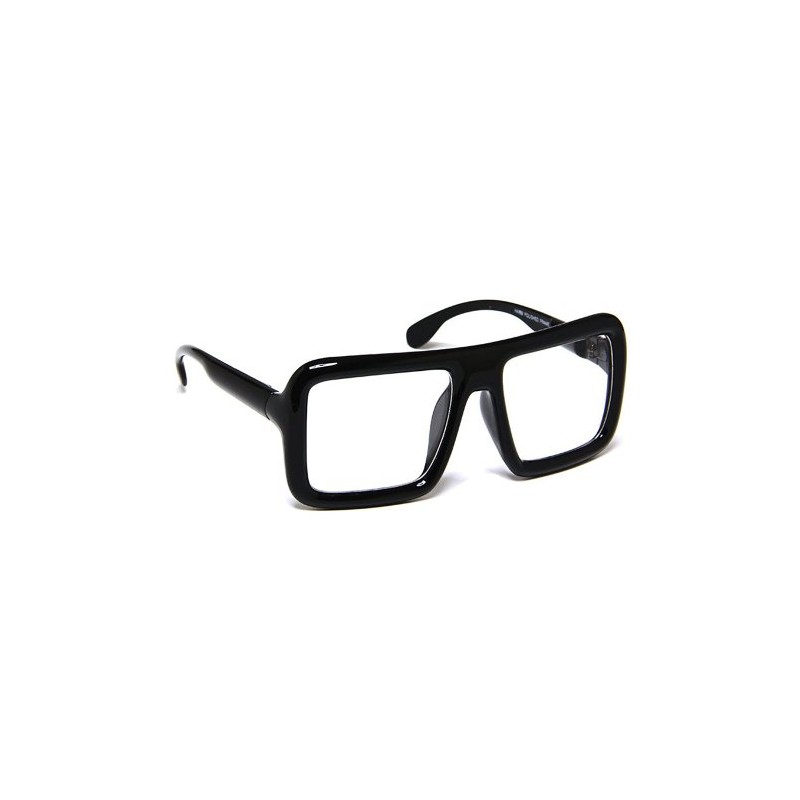 Black Thick Square Glasses Clear Lens Eyeglasses Frame Super Oversized