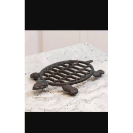 gasaré Gasarรฉ Cast Iron Trivet Metal Trivet Sea Turtle Design For Hot Dishes Pots Pans