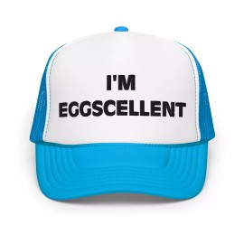 Smart Faktory I'm Eggscellent Embroidered Trucker Hat, Regular Show Hat