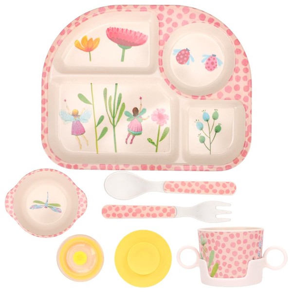 LOMUG Children's Crockery Set, Without Melamine, 5-Piece Crockery Set with