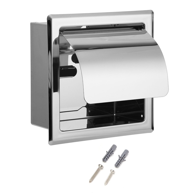 Mirror Surface Toilet Paper Holder Stainless Steel Paper Towel Rack