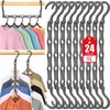 24 Pack Hangers Space Saving Magic Plastic Hanger Organizer Shirt