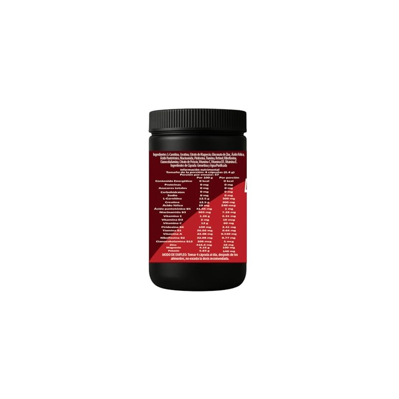 Multivitamínico para Hombre con L-Carnitina, Creatina, Magnesio, Zinc, Potasio y