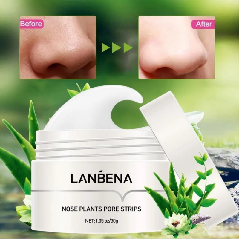 Kit Lanbena 2 cremas + 120 tiras, elimina puntos negros