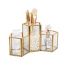 HARLIANGXY Makeup Brush Holder Glass Cosmetic Organiser Makeup Brush Storage
