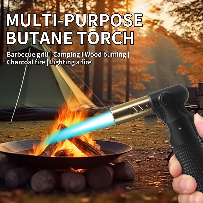 2 Pack Refillable Butane Torch Lighter with Adjustable Jet Flame,
