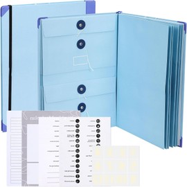 Mtxorvix in Case I Go Missing Binder, Folio Document Organizer, Custom Bound File Folder for Important Paper Files, Binder for Home School Office (Blue)