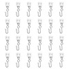 Set of 25 Universal Curtain Track Rollers Hooks, Ceiling Mount