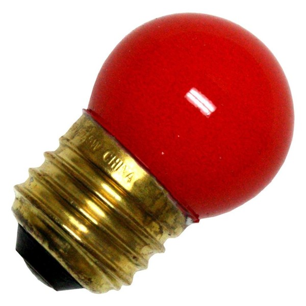 25 Pack 7.5 Watt S11 Medium Base 130 Volt 2500 Hour Ceramic Red Sign or Indicator Lightbulb