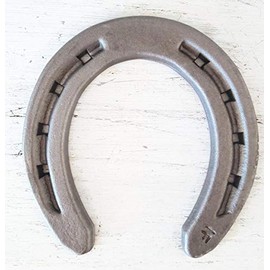 The Heritage Forge Steel Horseshoes Set for Horses, Crafts, Decorations and Backyard Games - Size 000 - R1-F - Sand Blasted 10 Shoes