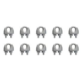 US STAINLESS Stainless Steel 316 3/16" 5mm Wire Rope Clip Marine Grade for 3/16" Wire Rope 10 Pieces