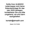 ALMADIH Leder A5 Terminplaner mit Ringmechanik Kalender 2025 Schreibblock Premium