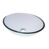 Novatto TIG-8012C Ovale Glass Vessel Bathroom Sink, Clear