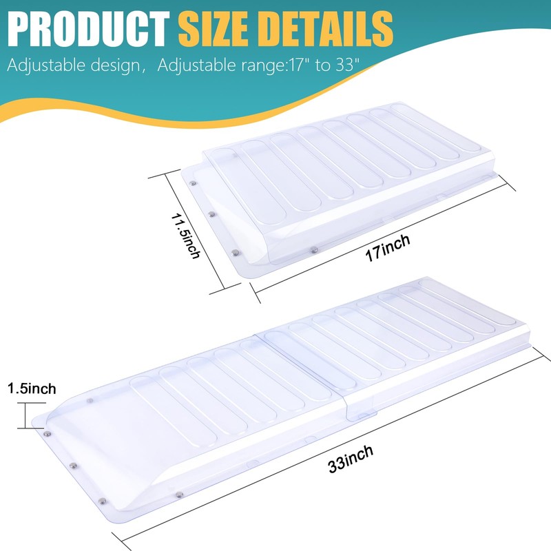 2 Pack Magnetic Air Vent Extender for Under Furniture with