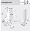 Blum Blumotion 110-Degree Clip Top, Corner Stop, Standard