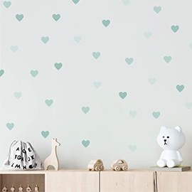 My Nametags® Green Heart Wall Stickers | Peel-and-Stick, Removable & Repositionable Wall Decals | Room Decor for Kids' Bedroom, Nursery, Playroom