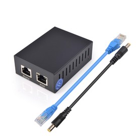 Industrial Gigabit PoE Splitter, Output DC 24V, Comply IEEE802.3af/at/bt 50W, 10/100/1000Mbps Power Over Ethernet Splitter Adapter for IP Camera, Non-PoE terminals (PS2450G)