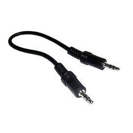 Aquarius Computer Supplies 0.25M 25CM Black 3.5mm Male-to-Male Stereo Audio Cable for Music Player, Speaker, Headphone, Amplifier