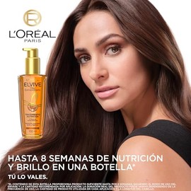 Elvive Tratamiento en Aceite L'Oréal Paris Óleo Extraordinario pelo más suave y con brillo intenso con 6 óleos de flores preciosas, 100 ml