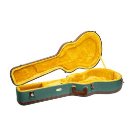 Crossrock Master Series - Wooden 000 12-fret Acoustic Guitar Case - Security Lock, Genuine Leather Handle, Reinforced Hardware, Metal Feet, Storage Space- Malachite Blue Tweed (CRW720-00012MB)