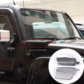 necar2020 ABS Silver Car Hood Side Air Intake Cover Accessories Trim For Hummer H3 2005-09