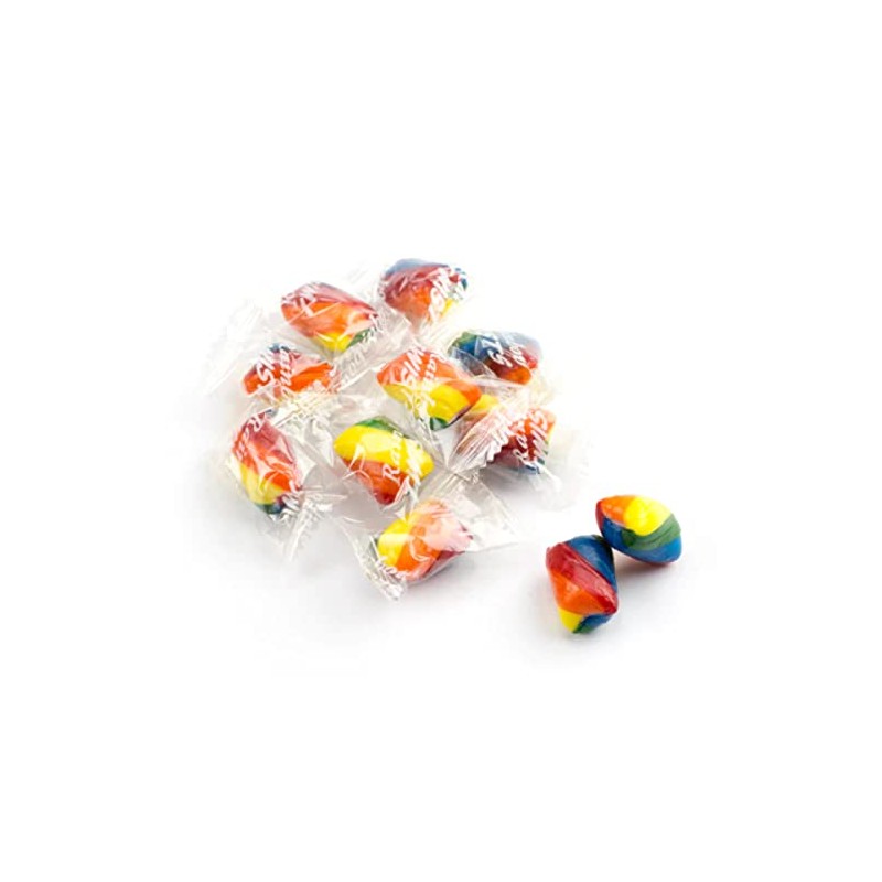 Rainbow Cylinder Shaped Candy Twists - 2 Pounds - Fruit