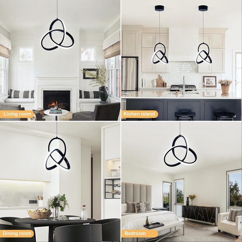 MAYNA Modern Spiral Led Pendant Light, 4000K Natural White Pendant