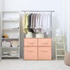 Weysat 4 Cube Stackable Closet Drawer Organizer Fabric Organizer Bins