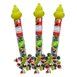 Snackivore Grinch Hershey Kisses Candy Filled Candy Canes 3 Pack of Hershey Kisses Christmas Candy, Hershey Holiday Kisses, Grinch Kisses Candy, Grinch Candy