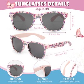 2 x Sunglasses for Children, Girls, Boys, Butterfly and Heart Print Sunglasses, Children 3 Years - 10 Years, Toddler Sunglasses, Party Glasses, Funny Sunglasses, Children's Sunglasses with UV