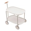 Xuthusman 2 Tier Rolling Cart with Handle, Small Bar Cart