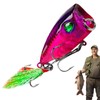 Hard Swimbaits,Realistic Hard Bait with Feather - Top Water Fishing