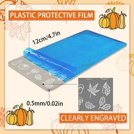 PH PandaHall Autumn Thanksgiving Theme Nail Stamping Plate 88 Patterns Stainless Steel Nail Stencil 3 Pieces Leaves Pumpkins Plaid Autumn Blessing Nail Art Plate for Nail Art Design 12 x 6 cm