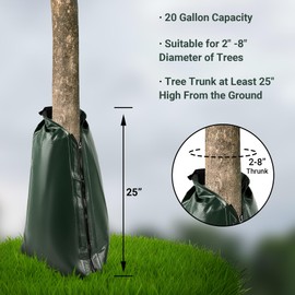 Toriexon Toriexon Tree Watering Bags 20 Gallon, Slow Release Gator Bags for Trees, Durable PVC Tree Drip Irrigation Bags with Heavy Duty Zipper, Deep Root Targeting - 3 Pack